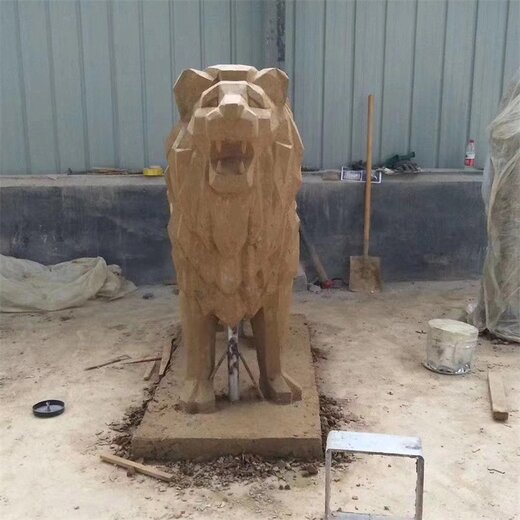 河北狮子雕塑报价,喷漆狮子雕塑